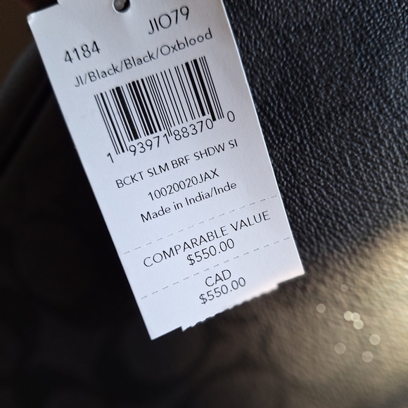 NWT COACH BECKETT SLIM BRIEF IN SIGNATURE CANVAS - Picture 6 of 9